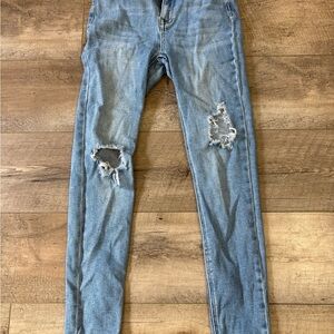 Kids Distressed Blue Jeans